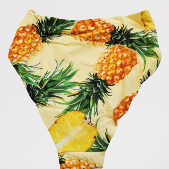 Anthropologie printed high waist bikini bottoms, small, yellow - Picture 4 of 9